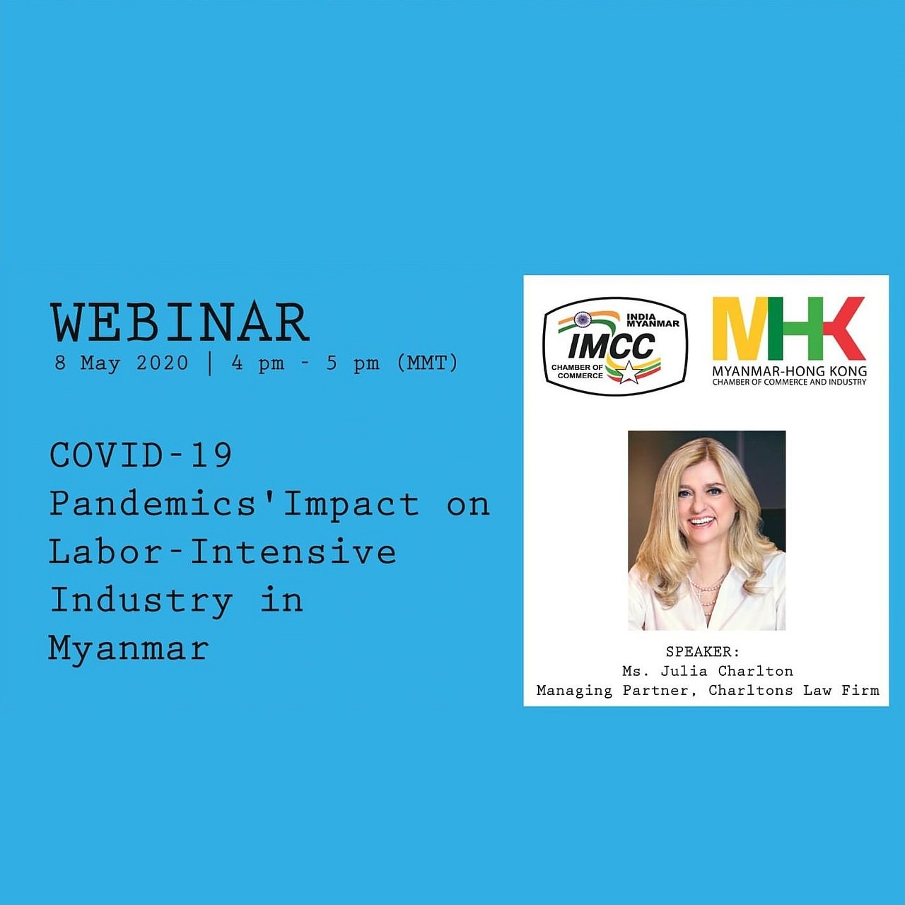 Webinar: COVID-19 Pandemics’ Impact on Labour-Intensive Industry in Myanmar